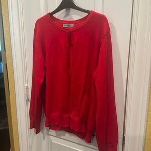 Red lightweight cardigan